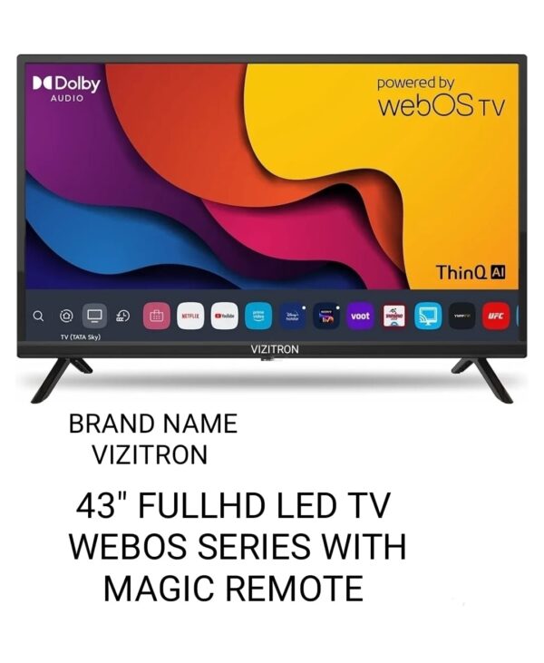 Vizitron Webos Series 43 Inches LED with magic Remote